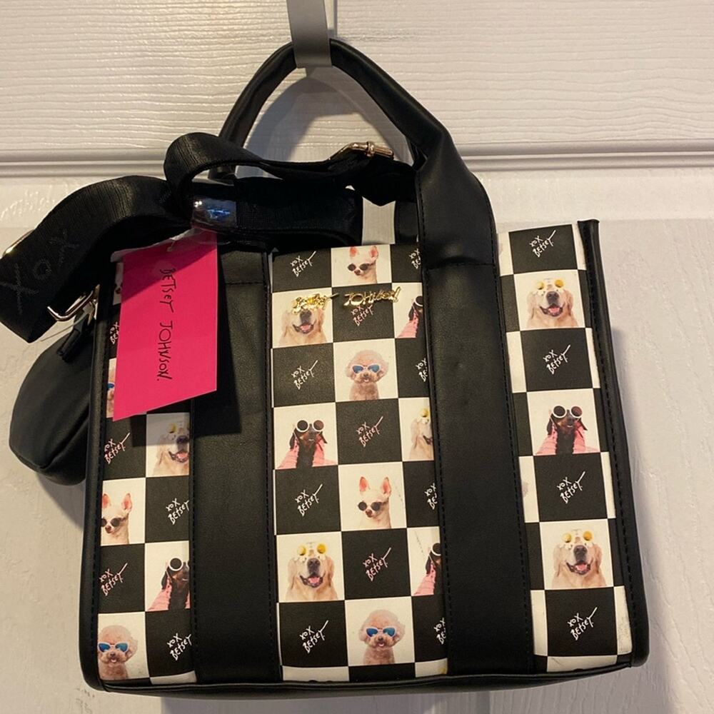 BNWT BETSEY JOHNSON XOLEE Cute Dog Satchel Crossbody Bag